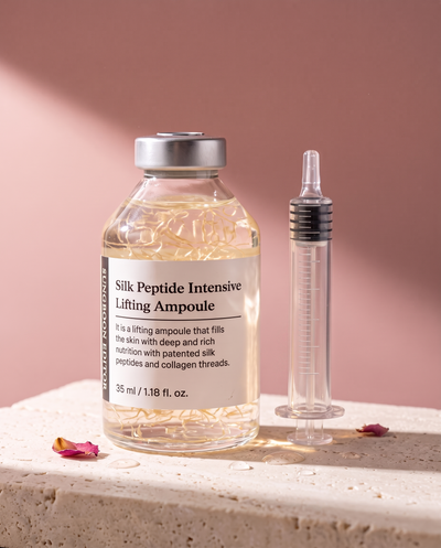 Silk peptide collagen ampoule with precision applicator