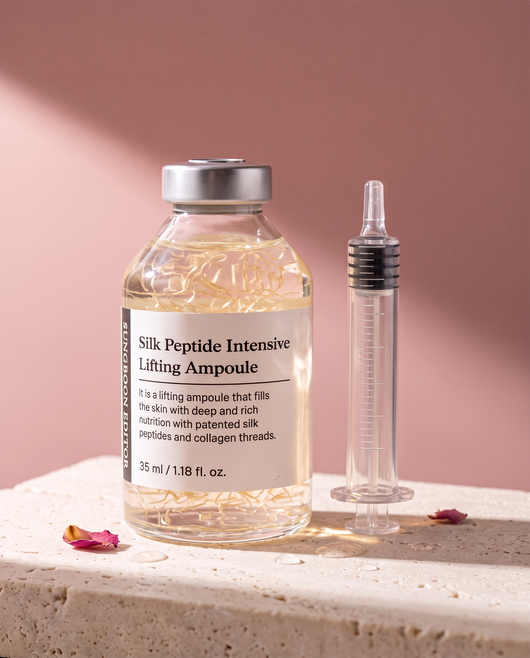 Silk peptide collagen ampoule with precision applicator