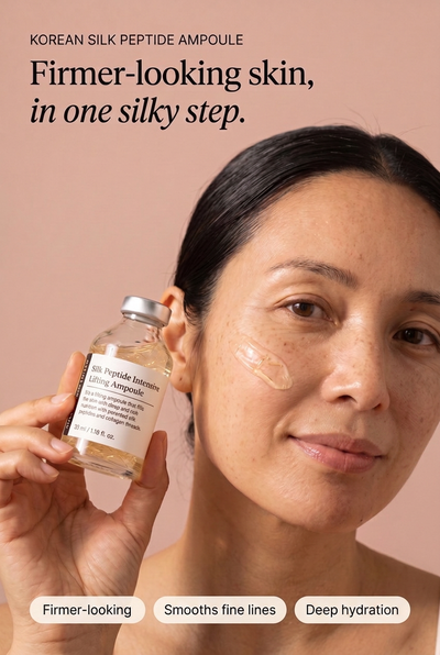 Korean Silk Peptide Collagen Firming Ampoule, firmer-looking skin in one silky step